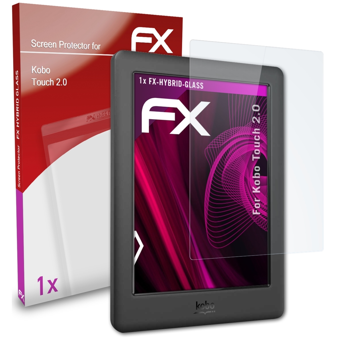 2.0) FX-Hybrid-Glass ATFOLIX Schutzglas(für Touch Kobo