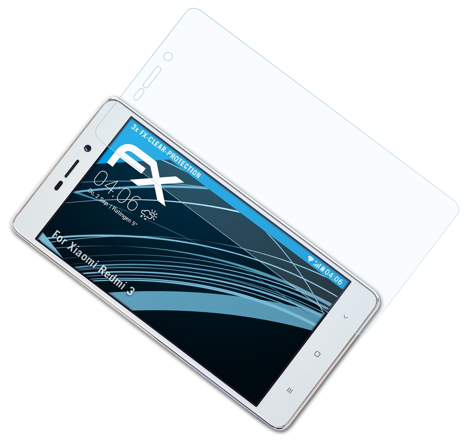 ATFOLIX 3x Redmi Displayschutz(für Xiaomi 3) FX-Clear