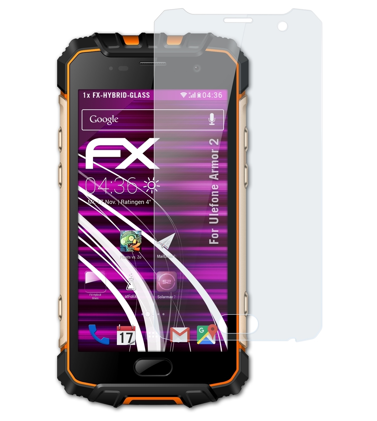 Armor FX-Hybrid-Glass Schutzglas(für ATFOLIX 2) Ulefone