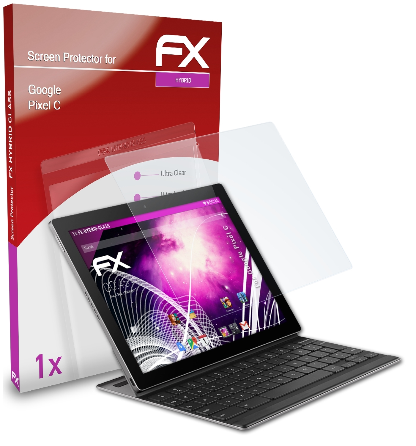 C) FX-Hybrid-Glass Pixel ATFOLIX Schutzglas(für Google