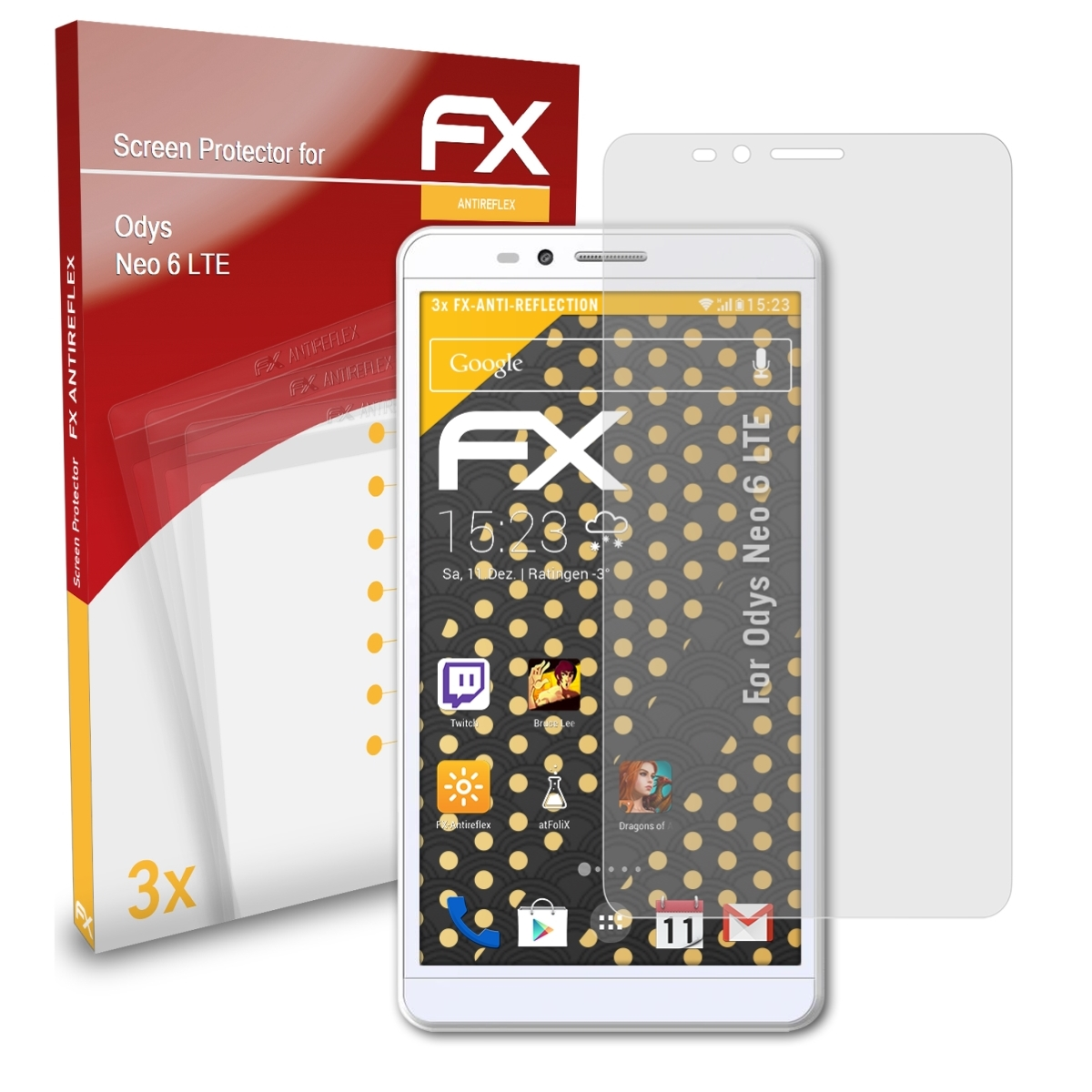 Neo FX-Antireflex 3x LTE) ATFOLIX Odys Displayschutz(für 6
