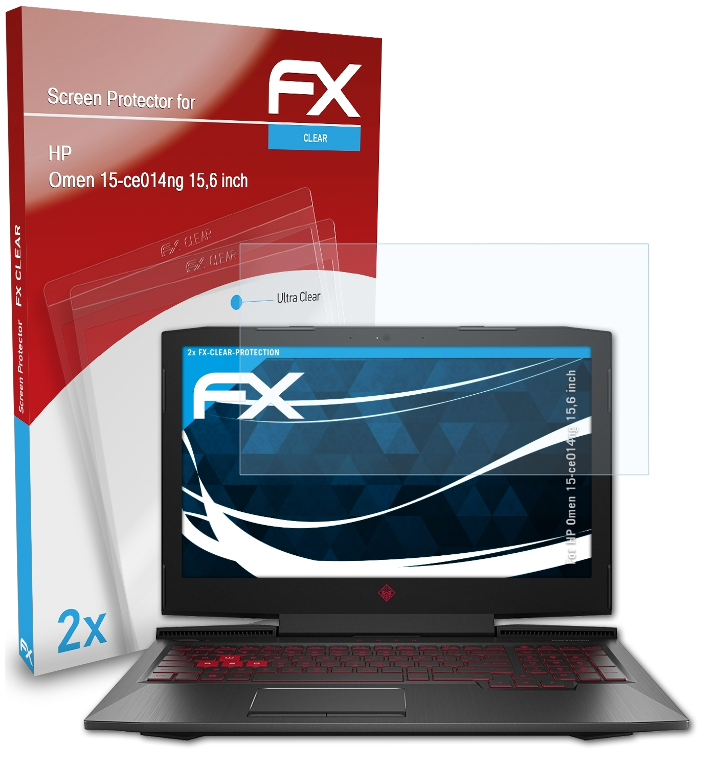 ATFOLIX 2x FX-Clear Displayschutz(für 15-ce014ng HP inch)) (15,6 Omen