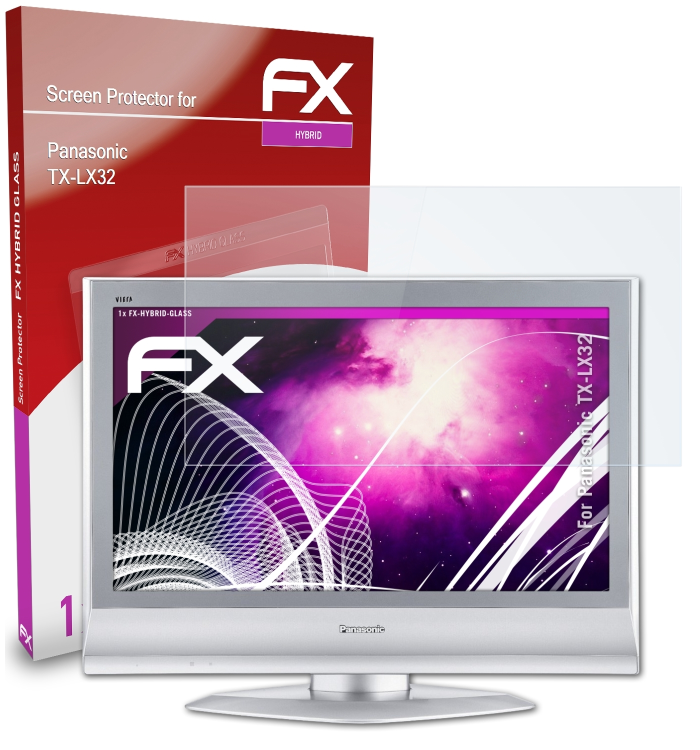 ATFOLIX FX-Hybrid-Glass Schutzglas(für Panasonic TX-LX32)