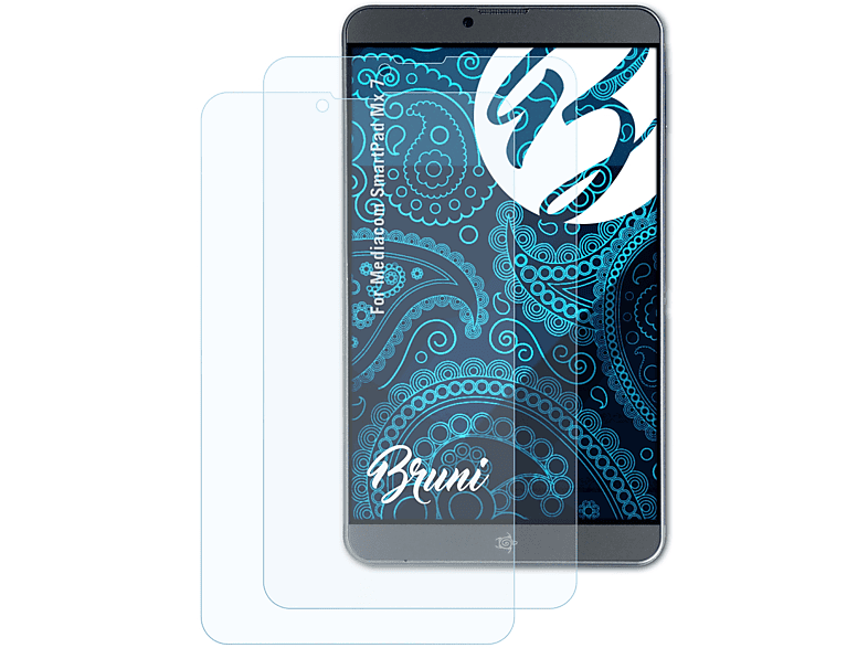 BRUNI 2x Basics-Clear Schutzfolie(für Mediacom SmartPad Mx 7)