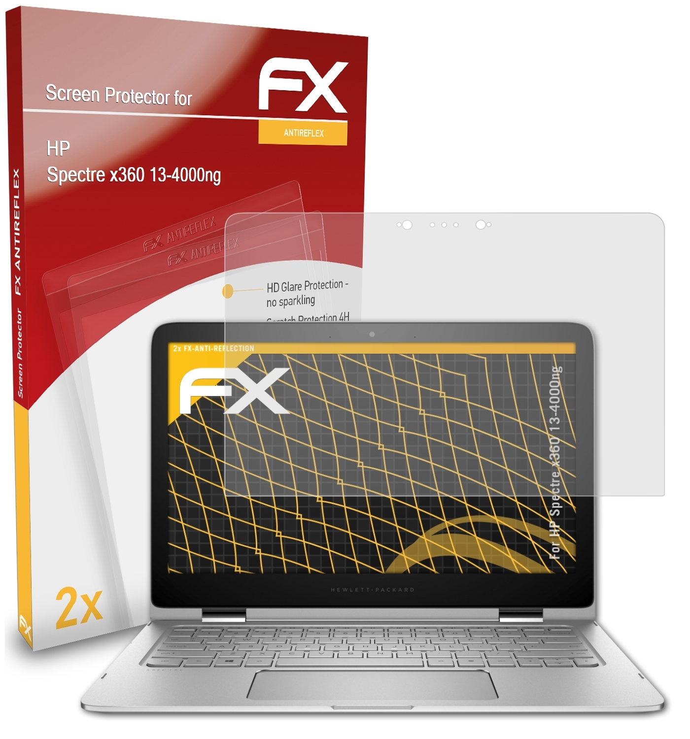 ATFOLIX 2x FX-Antireflex Displayschutz(für HP 13-4000ng) Spectre x360
