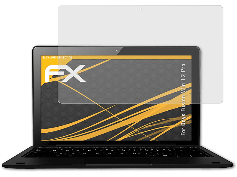 ATFOLIX 2x FX-Antireflex Displayschutz(für Odys Fusion Win 12 Pro)