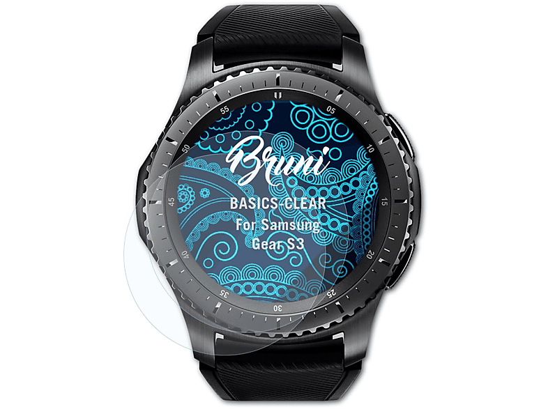 BRUNI 2x Basics-Clear Schutzfolie(für Samsung Gear S3)