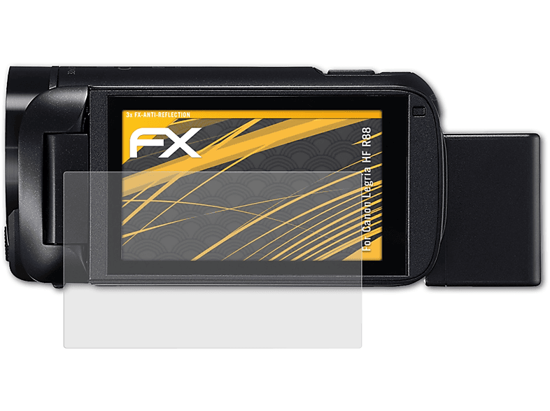 R88) 3x Canon ATFOLIX Legria HF FX-Antireflex Displayschutz(für