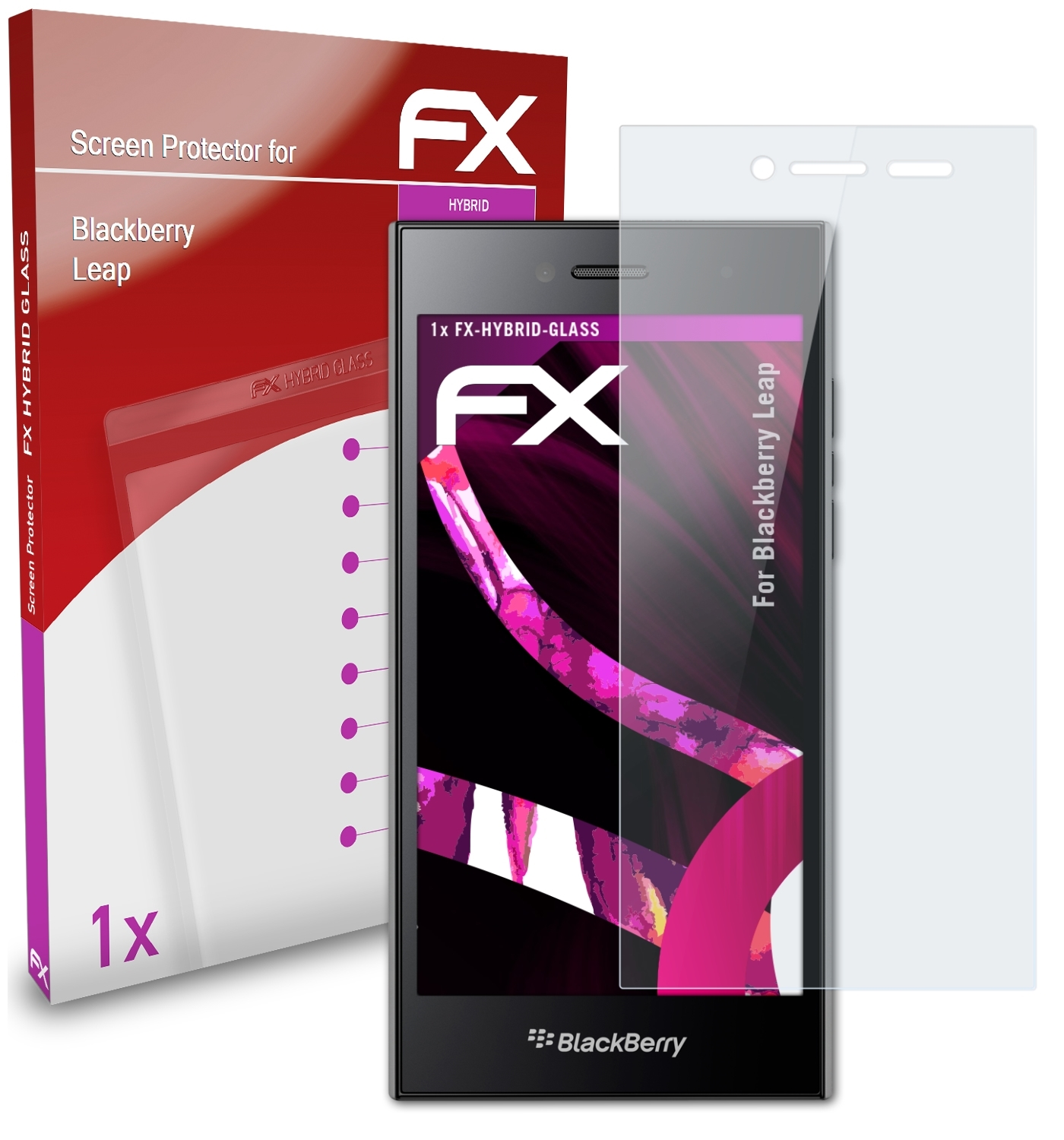 ATFOLIX FX-Hybrid-Glass Schutzglas(für Blackberry Leap)