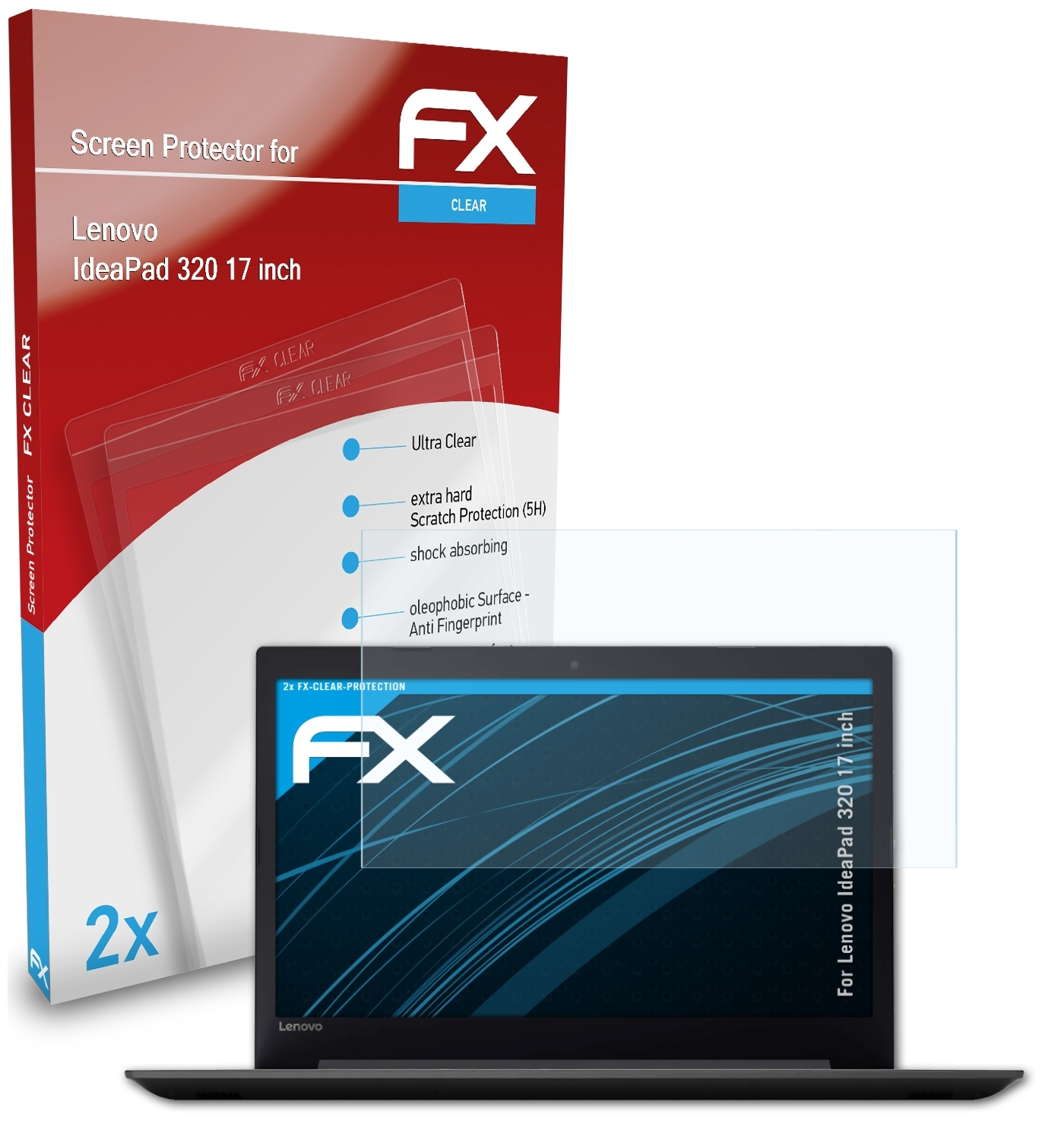 320 Lenovo ATFOLIX 2x inch)) (17 Displayschutz(für FX-Clear IdeaPad