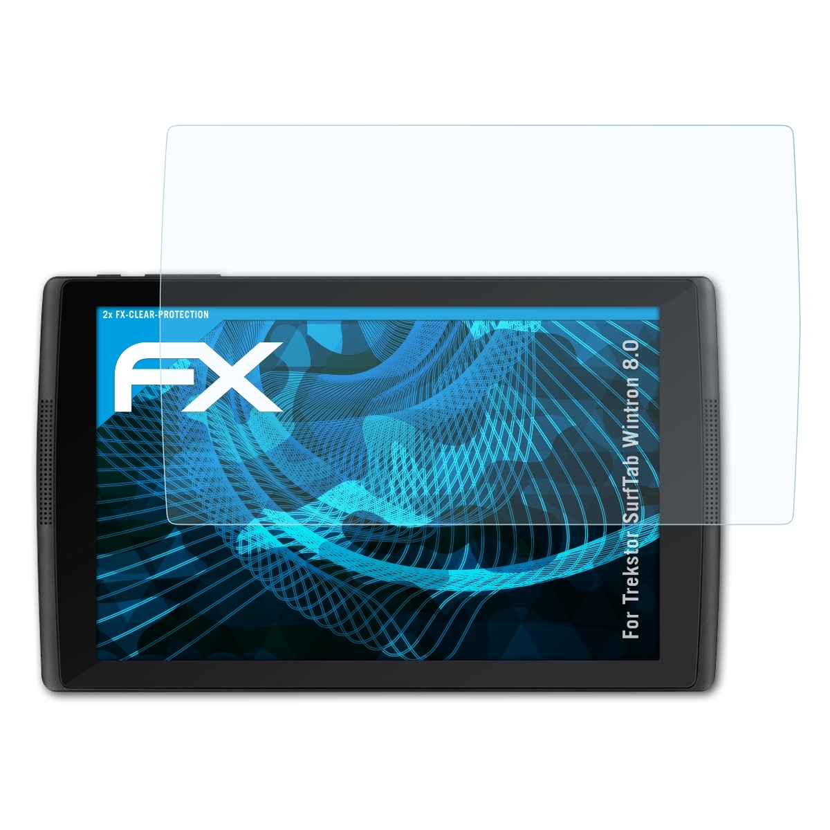ATFOLIX 2x FX-Clear Displayschutz(für 8.0) SurfTab Trekstor Wintron
