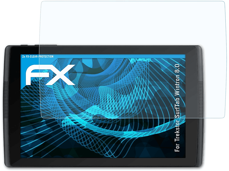 ATFOLIX 2x FX-Clear Displayschutz(für Trekstor SurfTab Wintron 8.0)
