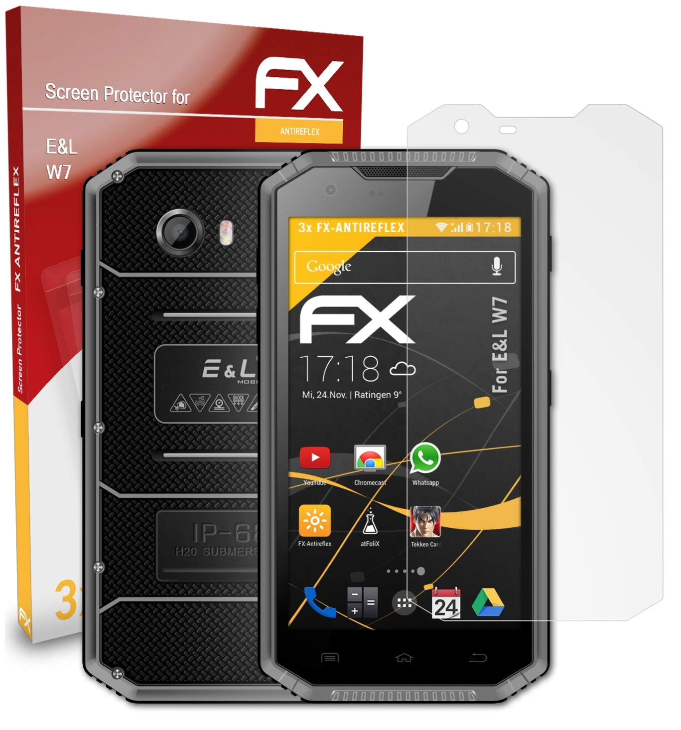 Displayschutz(für ATFOLIX W7) FX-Antireflex E&L 3x