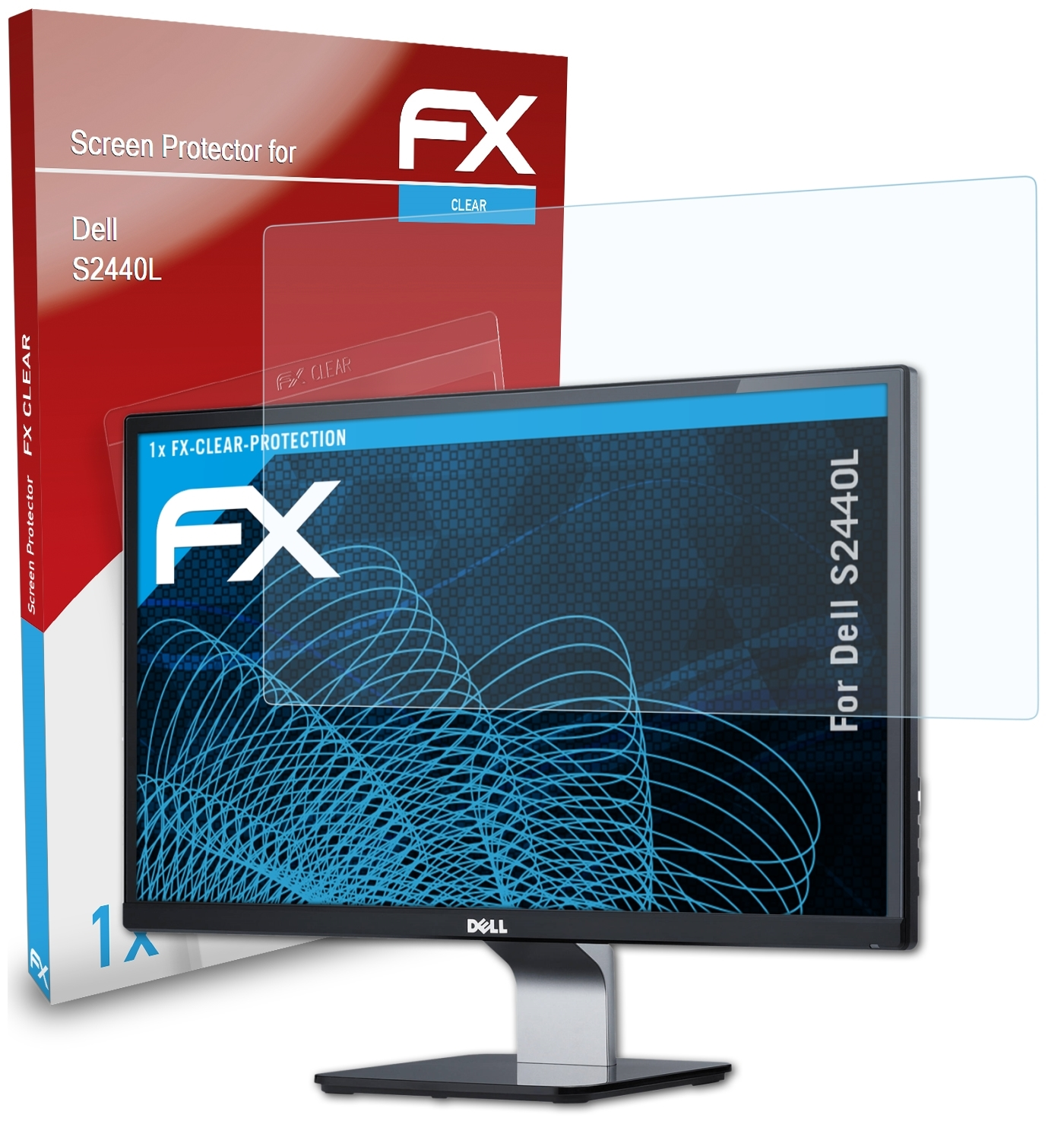 Dell S2440L) FX-Clear ATFOLIX Displayschutz(für