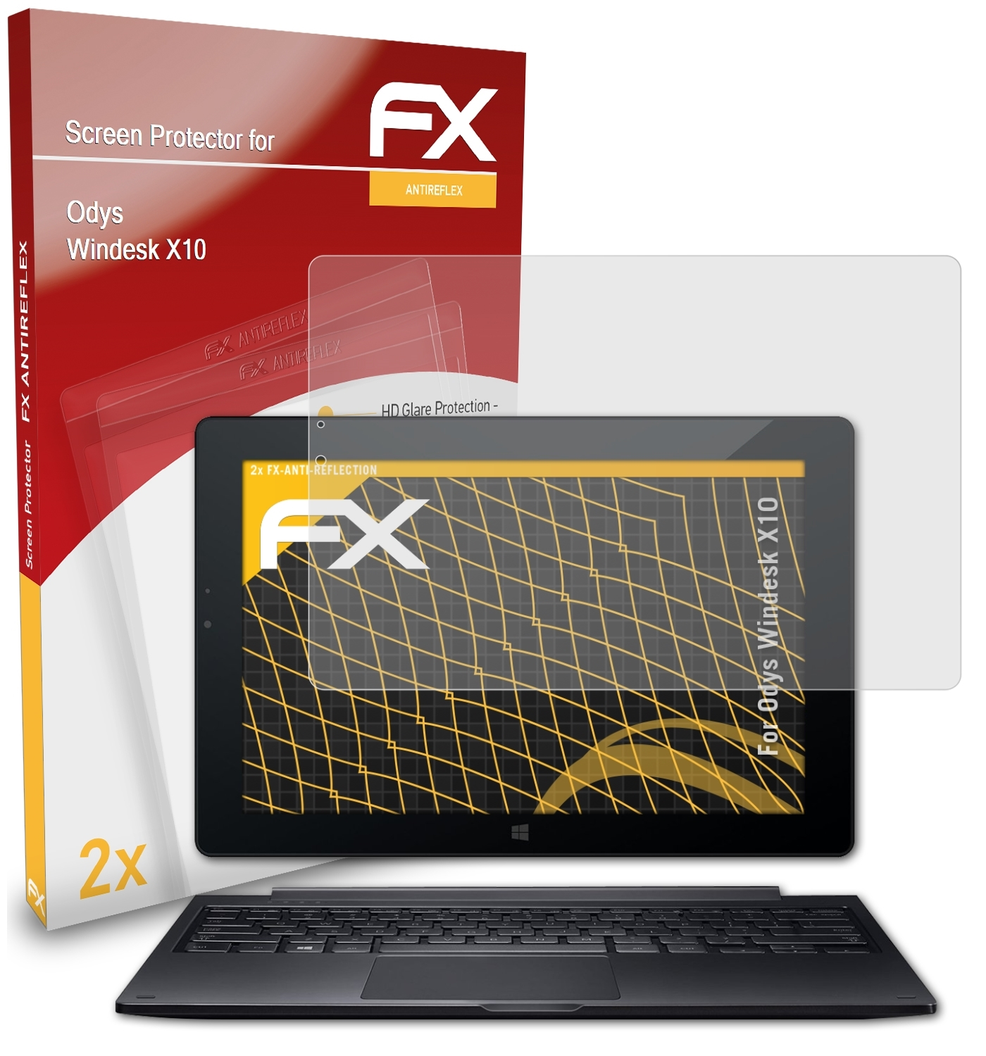 ATFOLIX Windesk X10) Displayschutz(für FX-Antireflex 2x Odys