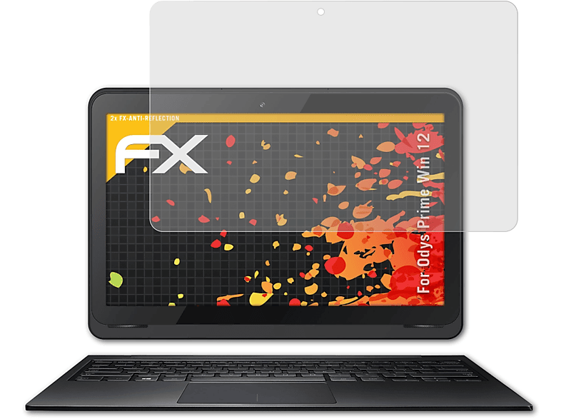 ATFOLIX 2x FX-Antireflex Displayschutz(für Odys Win Prime 12)