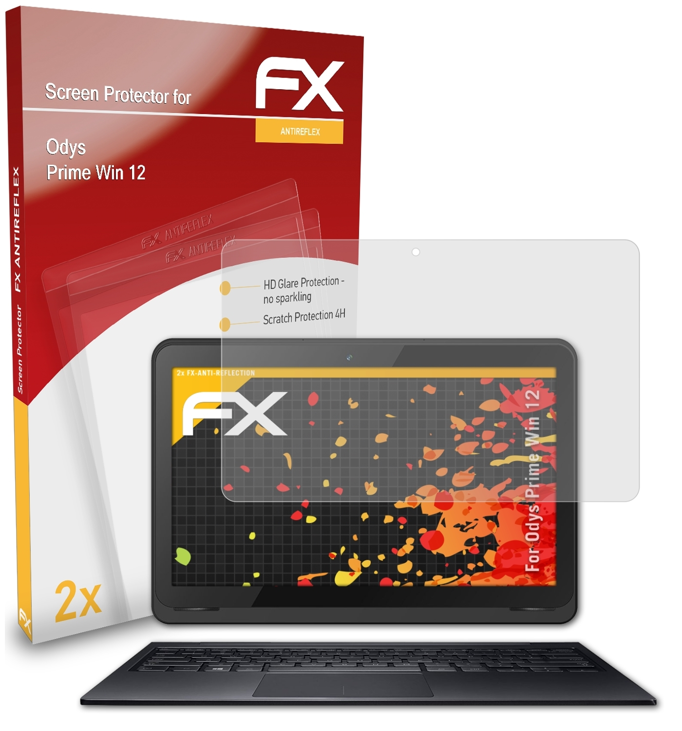 ATFOLIX 2x FX-Antireflex Displayschutz(für Odys Win Prime 12)