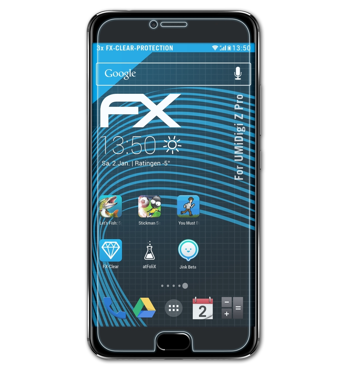 FX-Clear Z ATFOLIX Pro) 3x UMiDigi Displayschutz(für