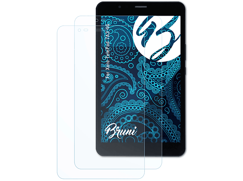BRUNI 2x Basics-Clear Schutzfolie(für Xoro TelePad 7A3 4G)