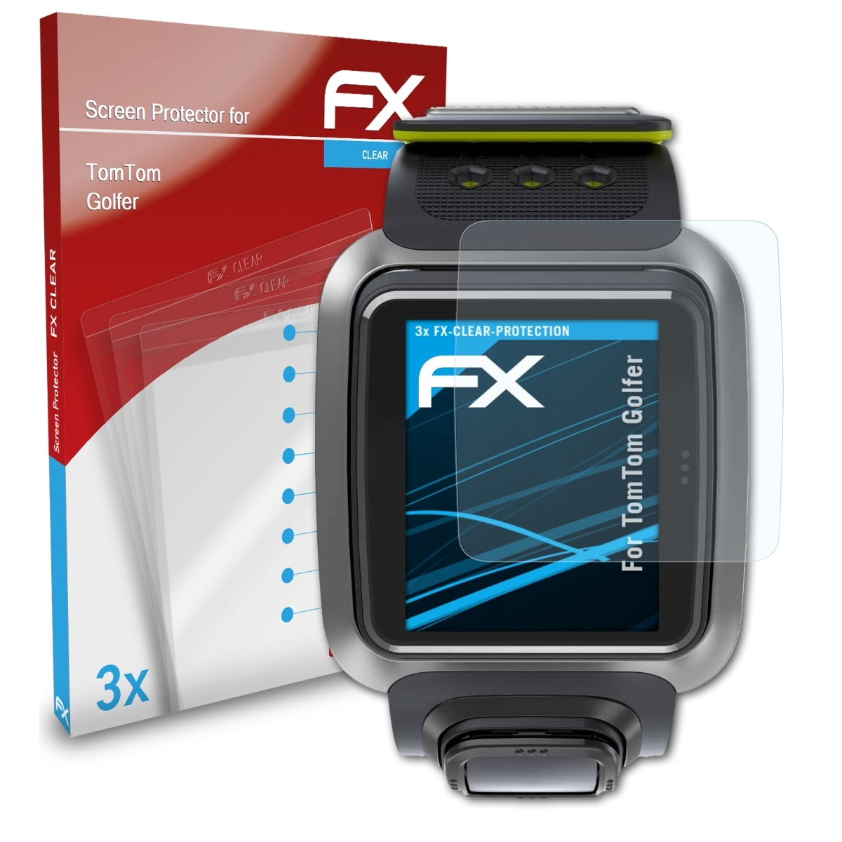ATFOLIX 3x FX-Clear Displayschutz(für TomTom Golfer)