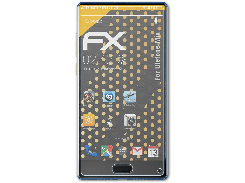 Mix) Ulefone ATFOLIX Displayschutz(für FX-Antireflex 3x