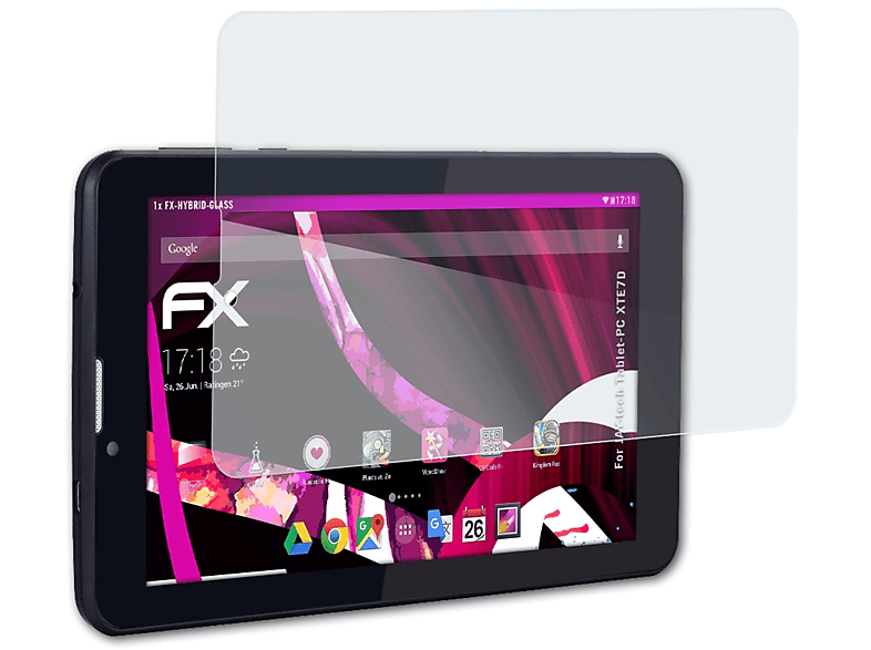ATFOLIX FX-Hybrid-Glass Schutzglas(für XTE7D) Tablet-PC JAY-tech