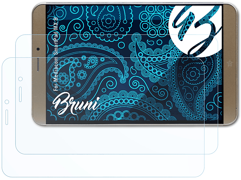 BRUNI 2x Basics-Clear Schutzfolie(für 8) MX SmartPad Mediacom