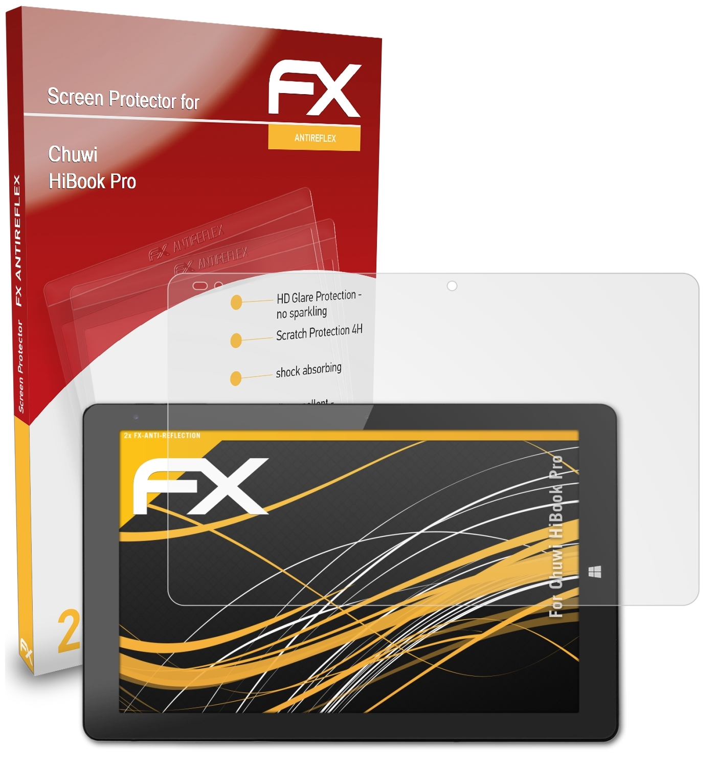 ATFOLIX 2x FX-Antireflex Displayschutz(für Chuwi HiBook Pro)