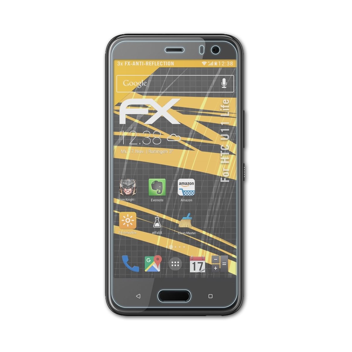 ATFOLIX 3x FX-Antireflex Displayschutz(für HTC Life) U11