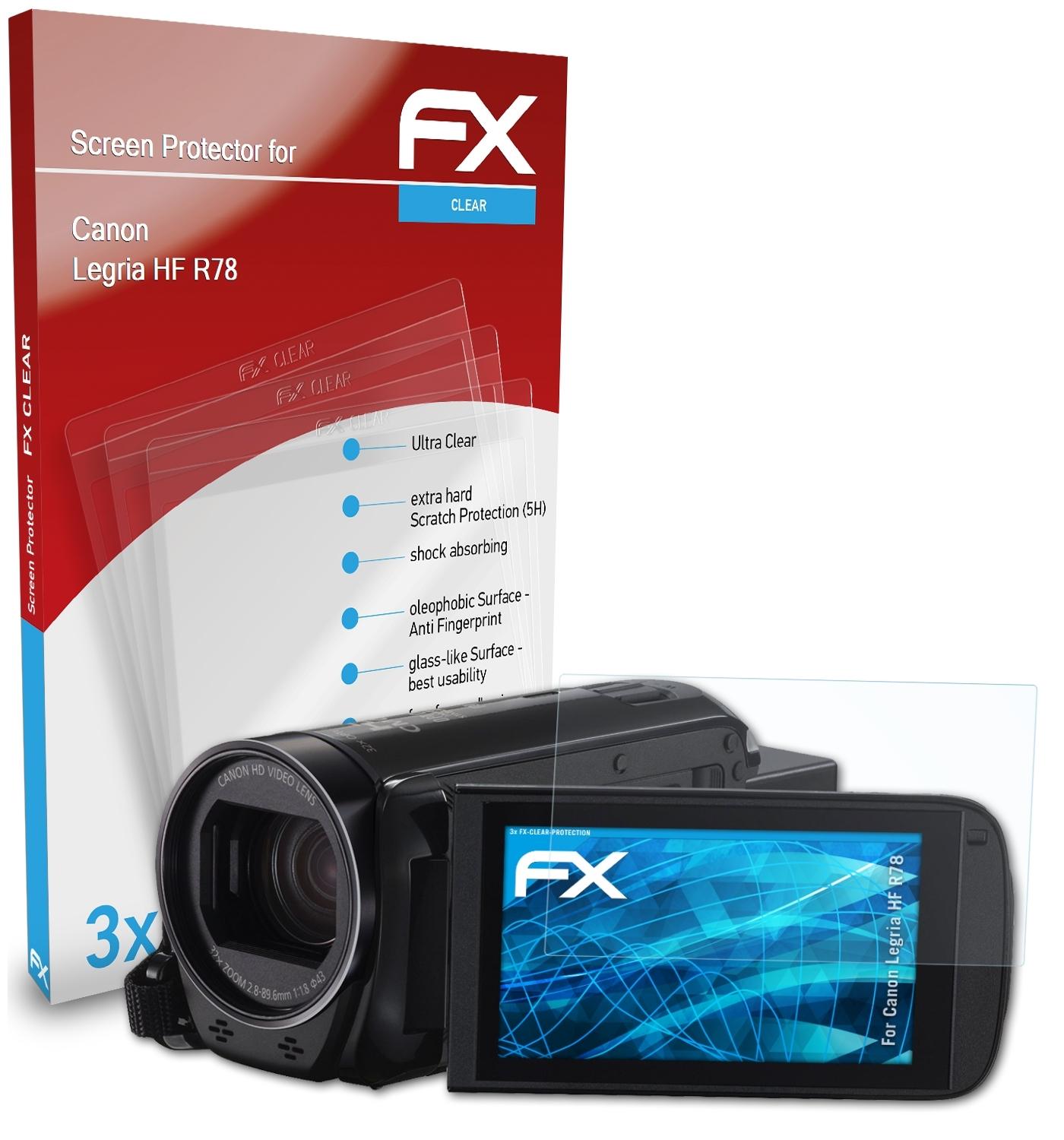Legria Displayschutz(für R78) 3x Canon FX-Clear ATFOLIX HF