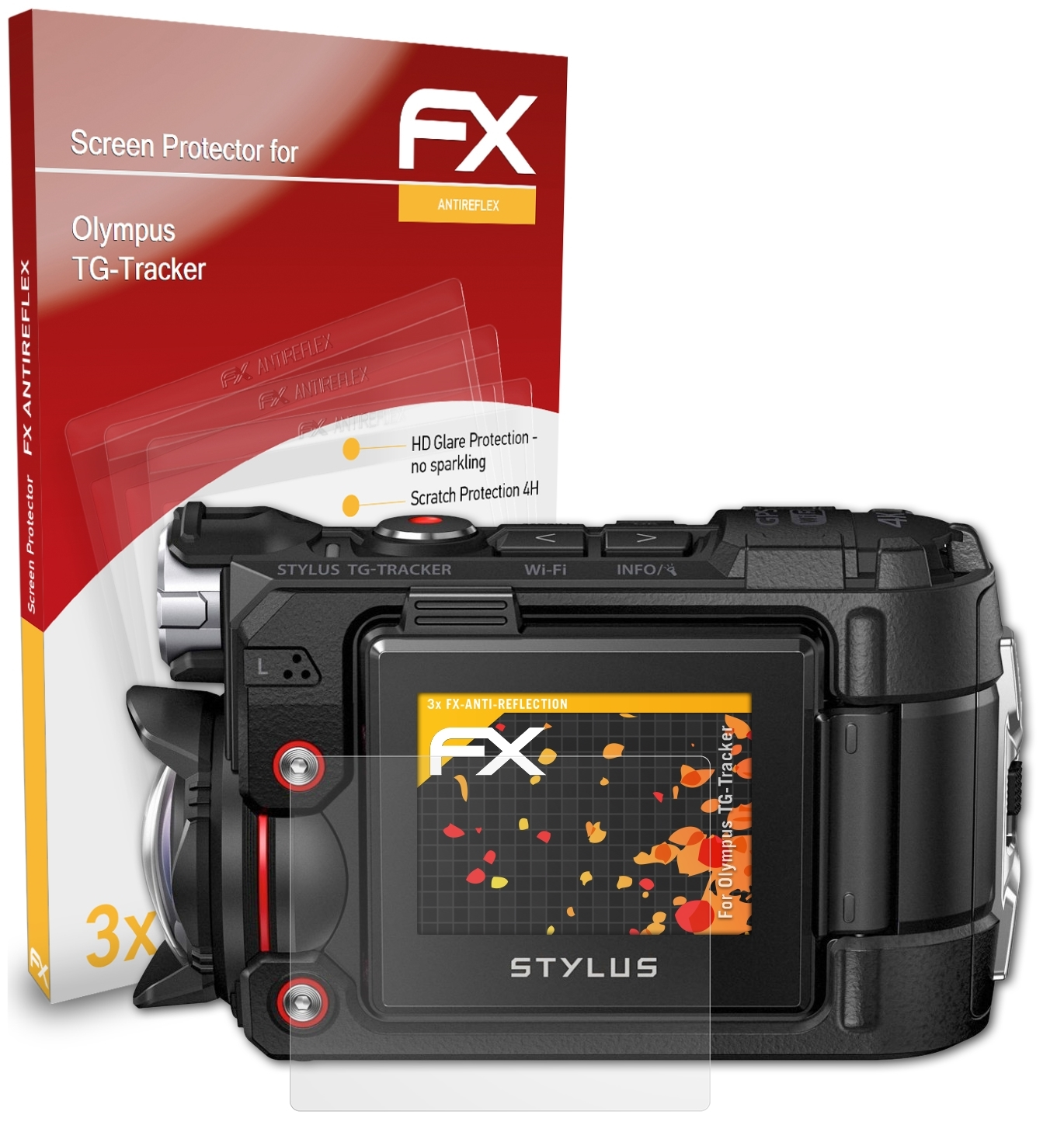 ATFOLIX 3x FX-Antireflex Olympus TG-Tracker) Displayschutz(für