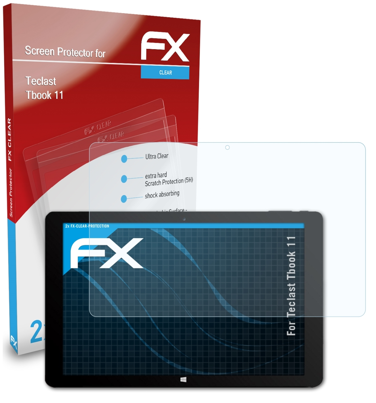 ATFOLIX 2x FX-Clear Teclast Tbook 11) Displayschutz(für