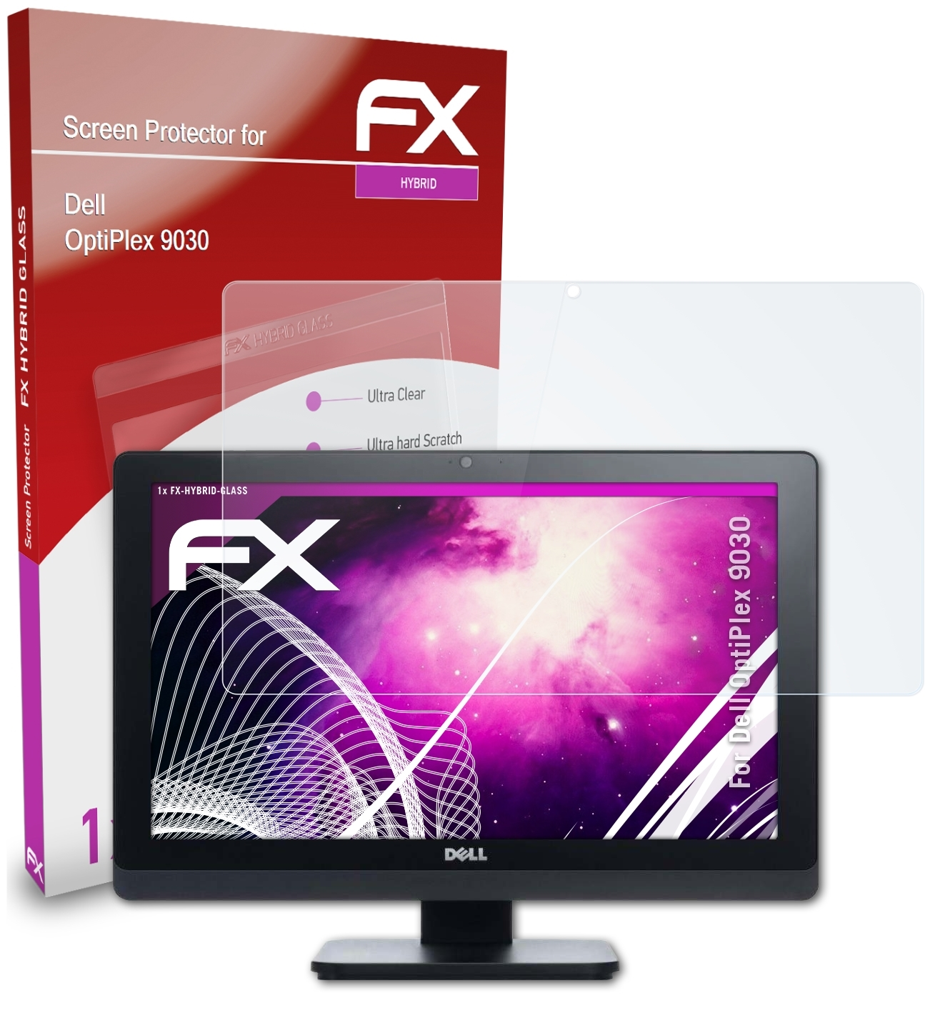 ATFOLIX FX-Hybrid-Glass Schutzglas(für Dell 9030) OptiPlex