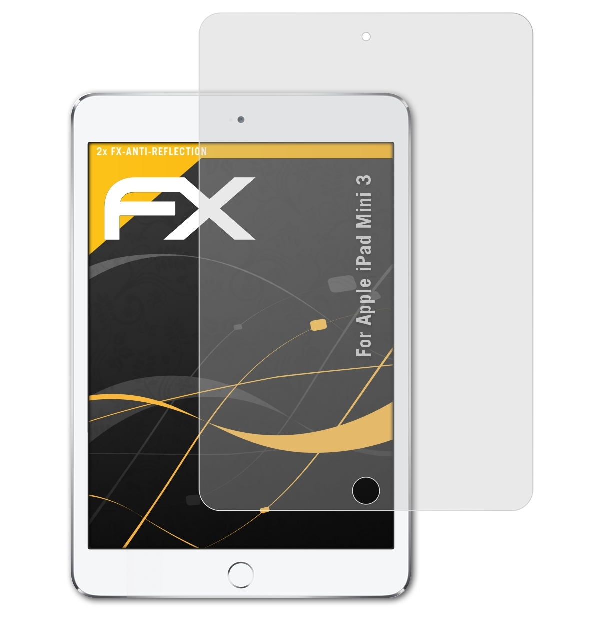 ATFOLIX Mini 3) 2x Apple FX-Antireflex Displayschutz(für iPad