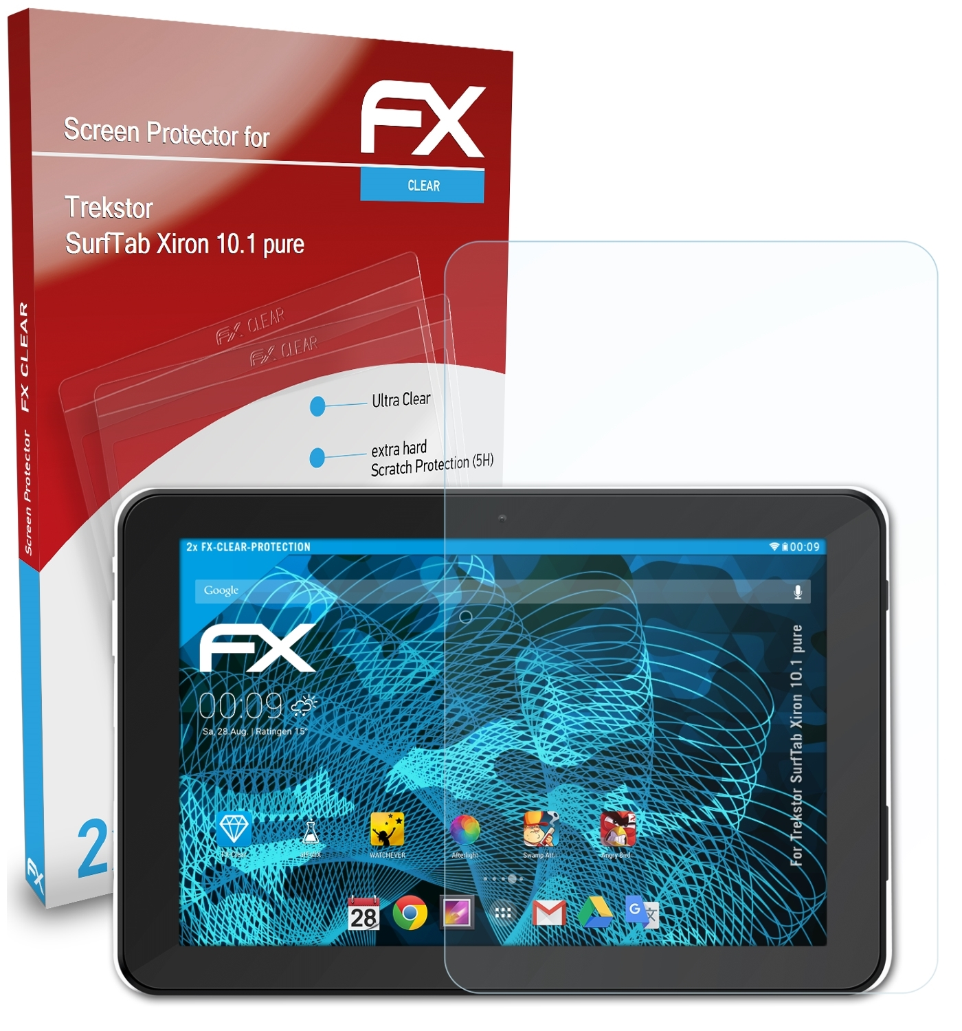 pure) 2x ATFOLIX Trekstor Xiron 10.1 FX-Clear Displayschutz(für SurfTab