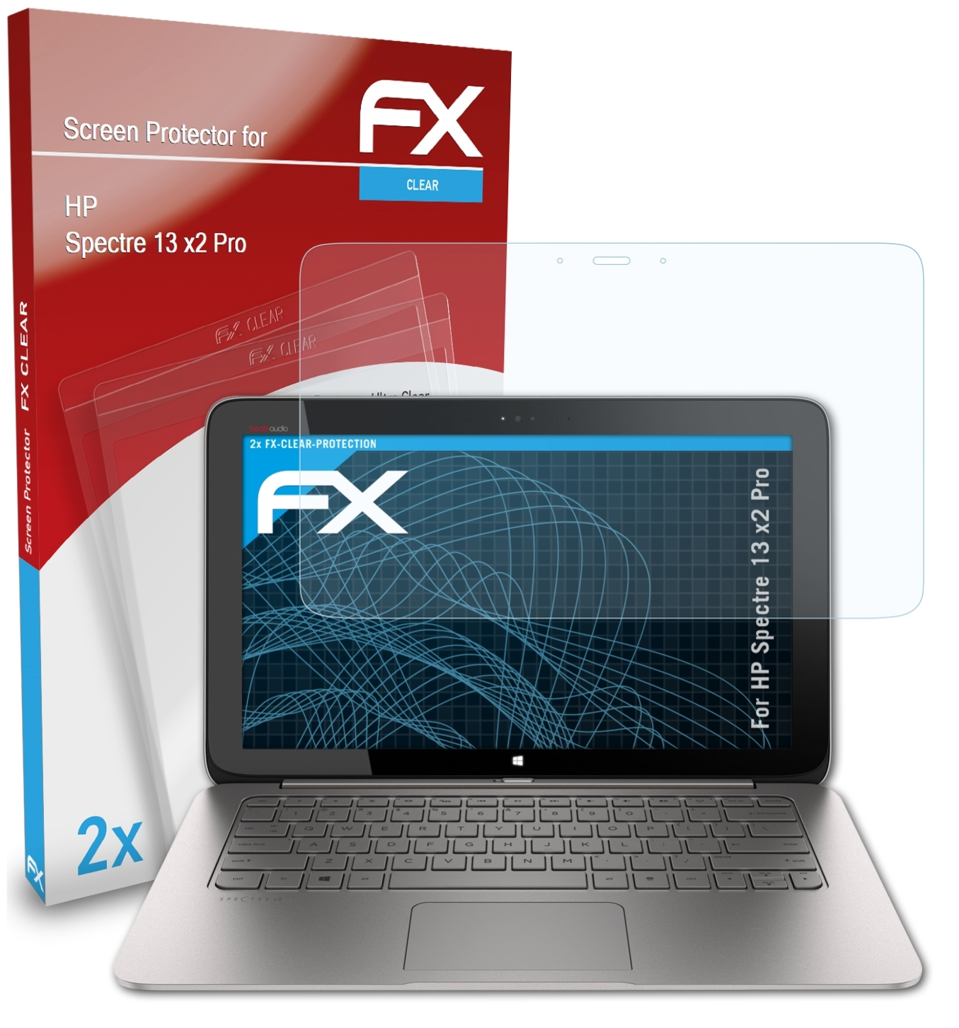 ATFOLIX 2x FX-Clear Displayschutz(für HP x2 13 Spectre Pro)