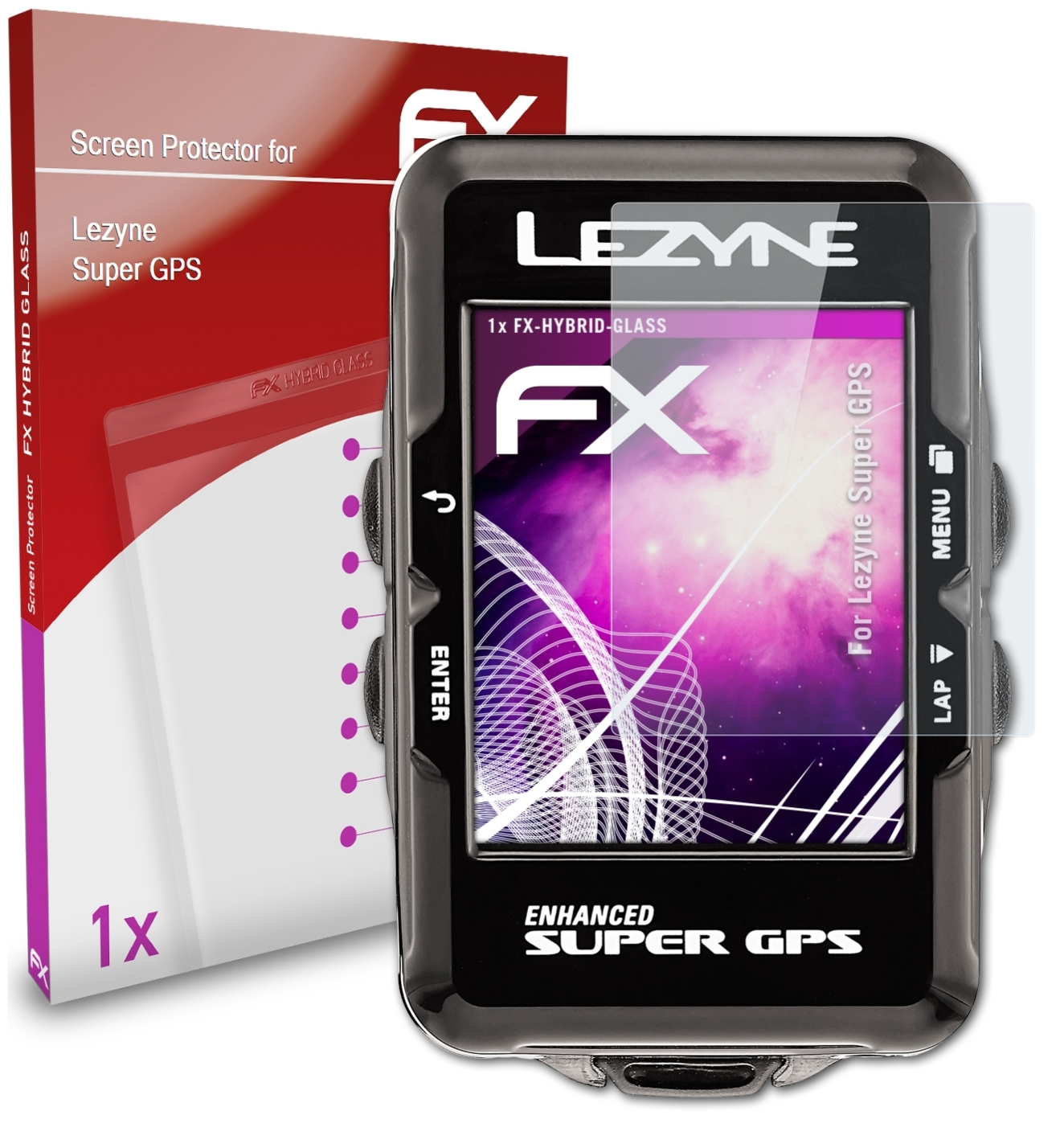 Lezyne ATFOLIX Super FX-Hybrid-Glass Schutzglas(für GPS)