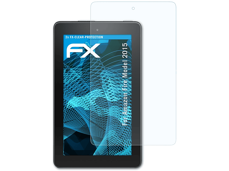 ATFOLIX 2x FX-Clear Displayschutz(für Amazon Fire (Model 2015))