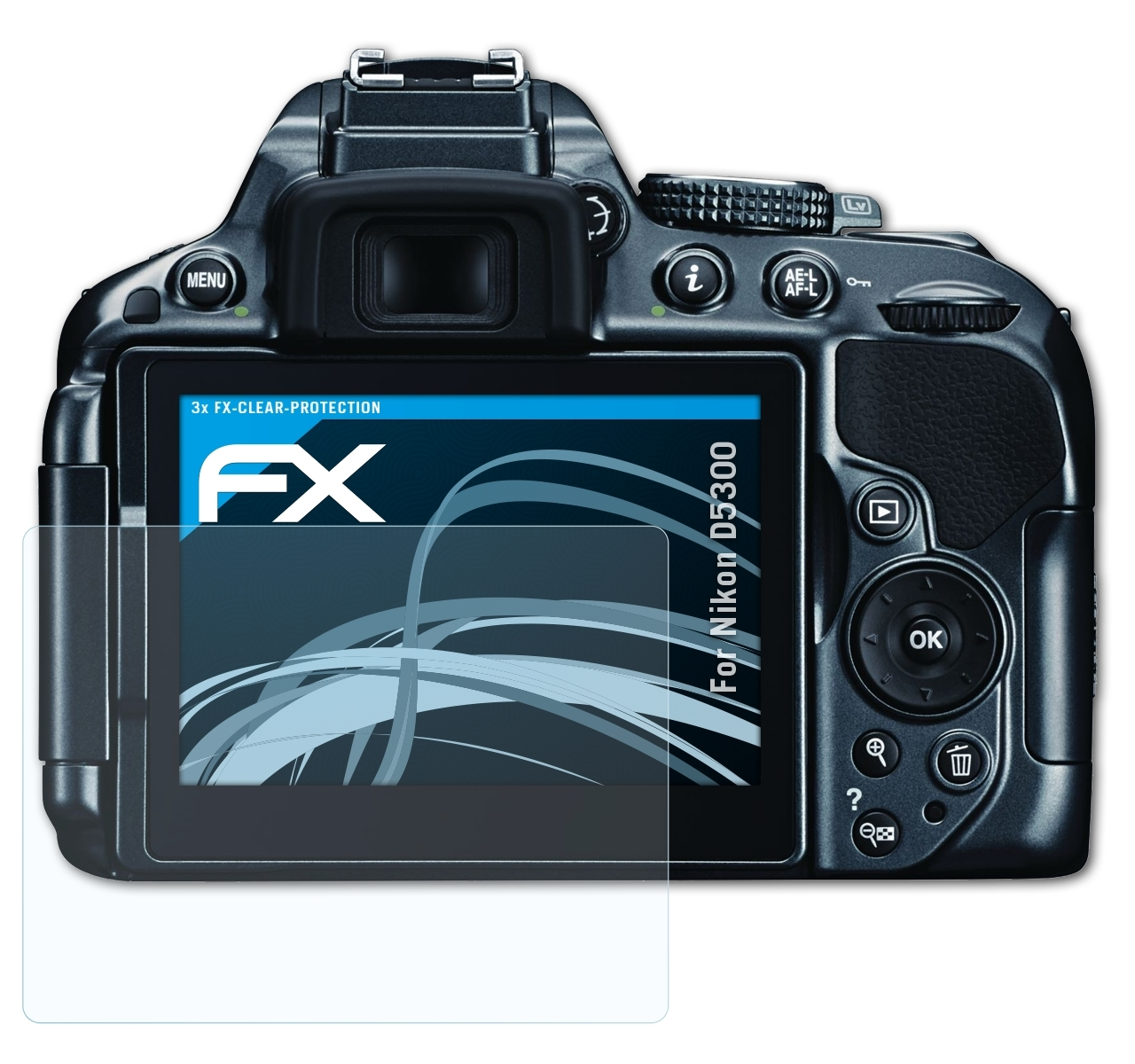 ATFOLIX 3x FX-Clear Displayschutz(für Nikon D5300)