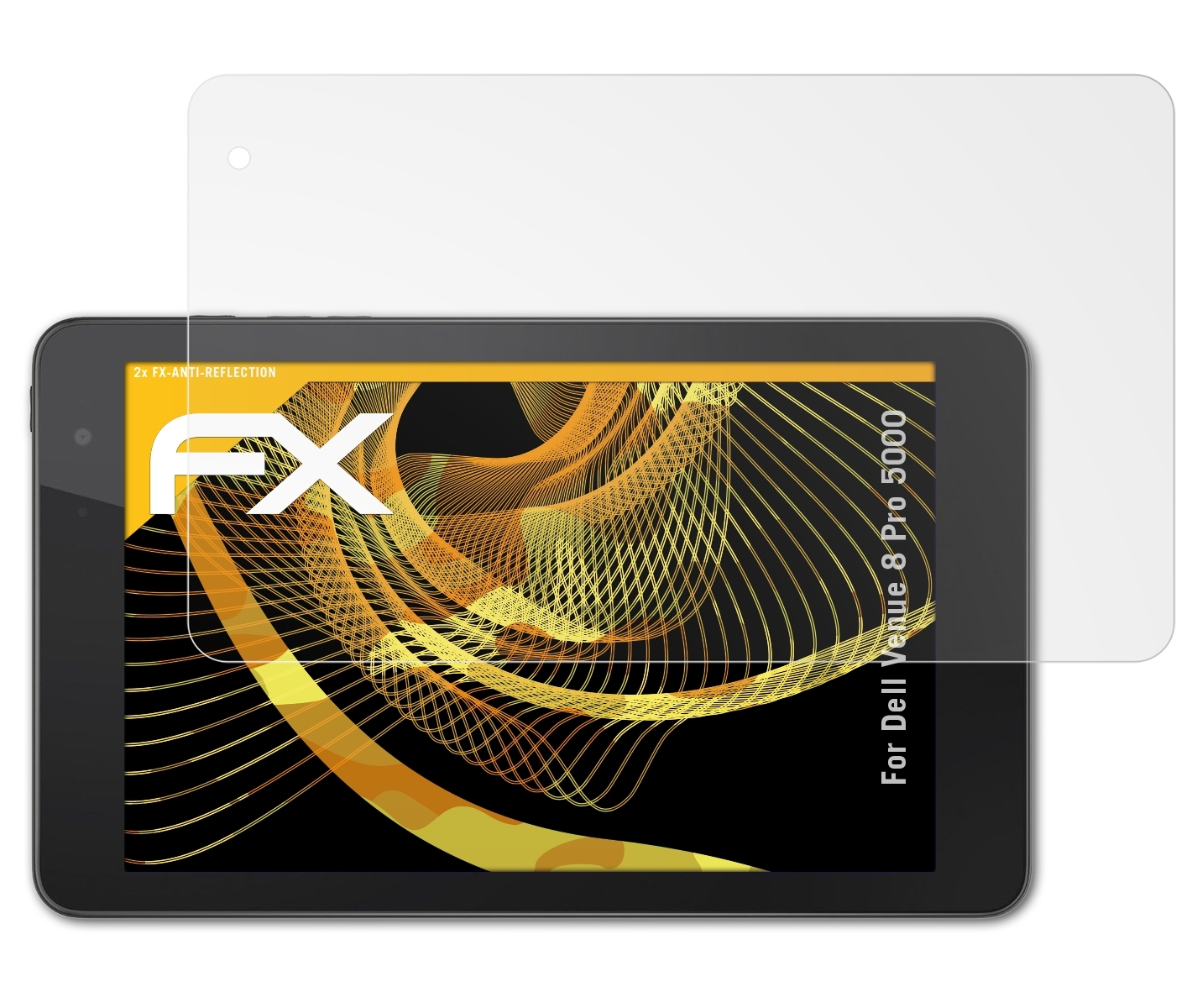 2x FX-Antireflex 5000) Pro ATFOLIX Dell Venue Displayschutz(für 8