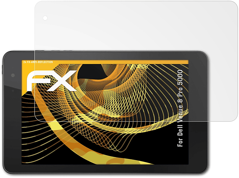 ATFOLIX 2x FX-Antireflex 5000) 8 Displayschutz(für Venue Dell Pro
