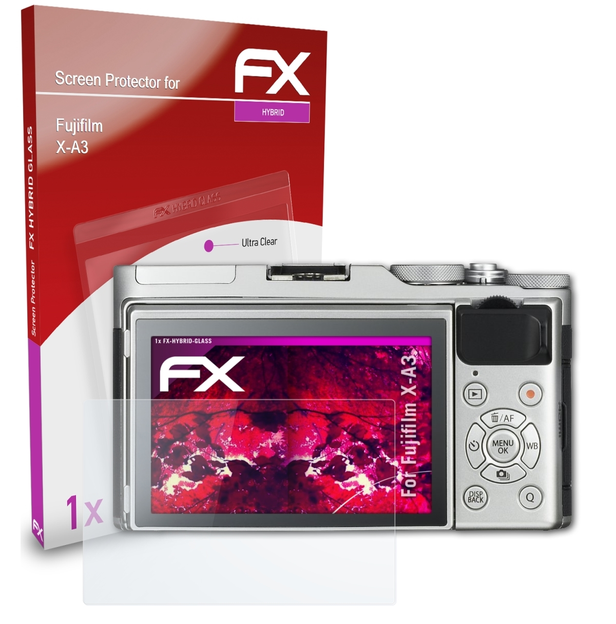 ATFOLIX FX-Hybrid-Glass Fujifilm Schutzglas(für X-A3)