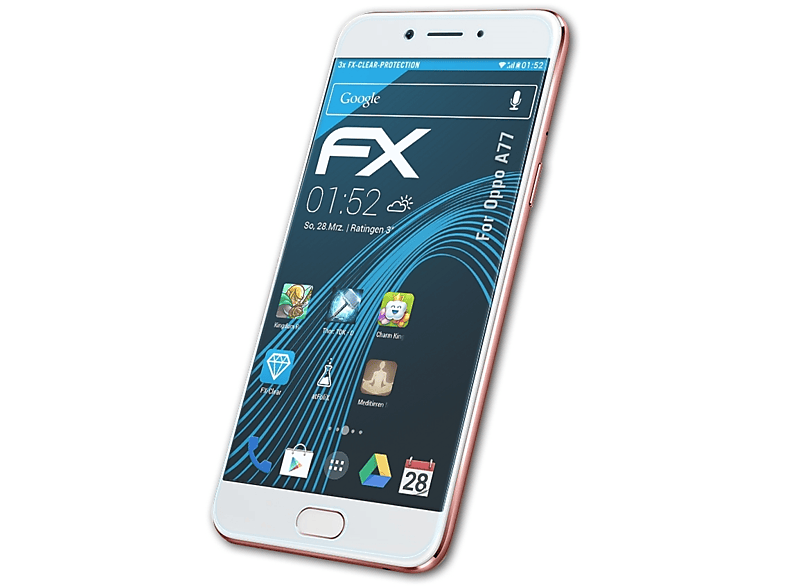 3x Displayschutz(für A77) FX-Clear ATFOLIX Oppo