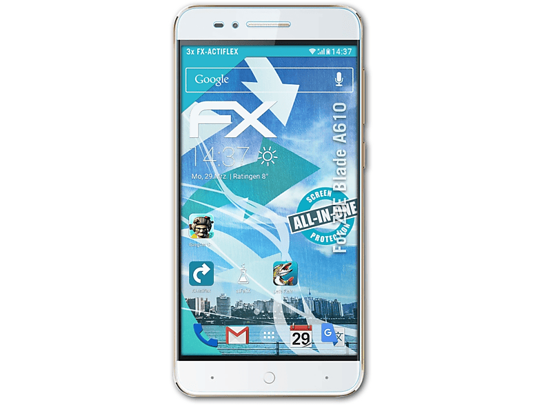 FX-ActiFleX A610) ATFOLIX Blade Displayschutz(für ZTE 3x