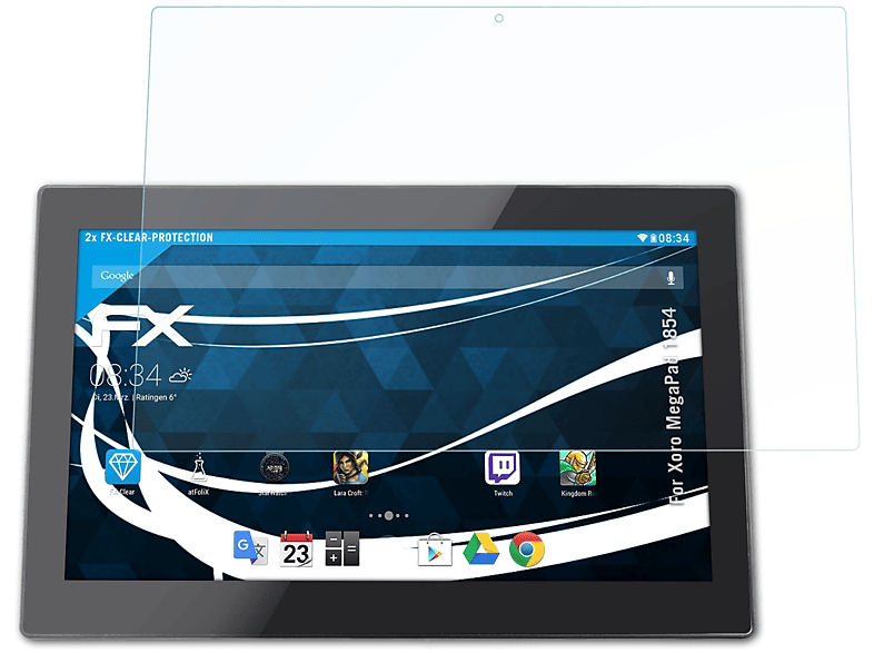 Xoro Displayschutz(für 2x 1854) ATFOLIX MegaPad FX-Clear