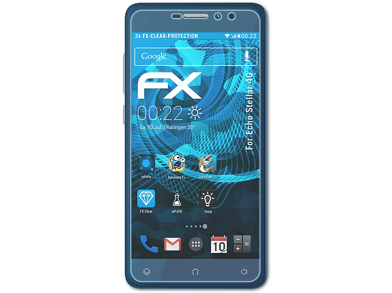 3x ATFOLIX 4G) Echo FX-Clear Displayschutz(für Stellar
