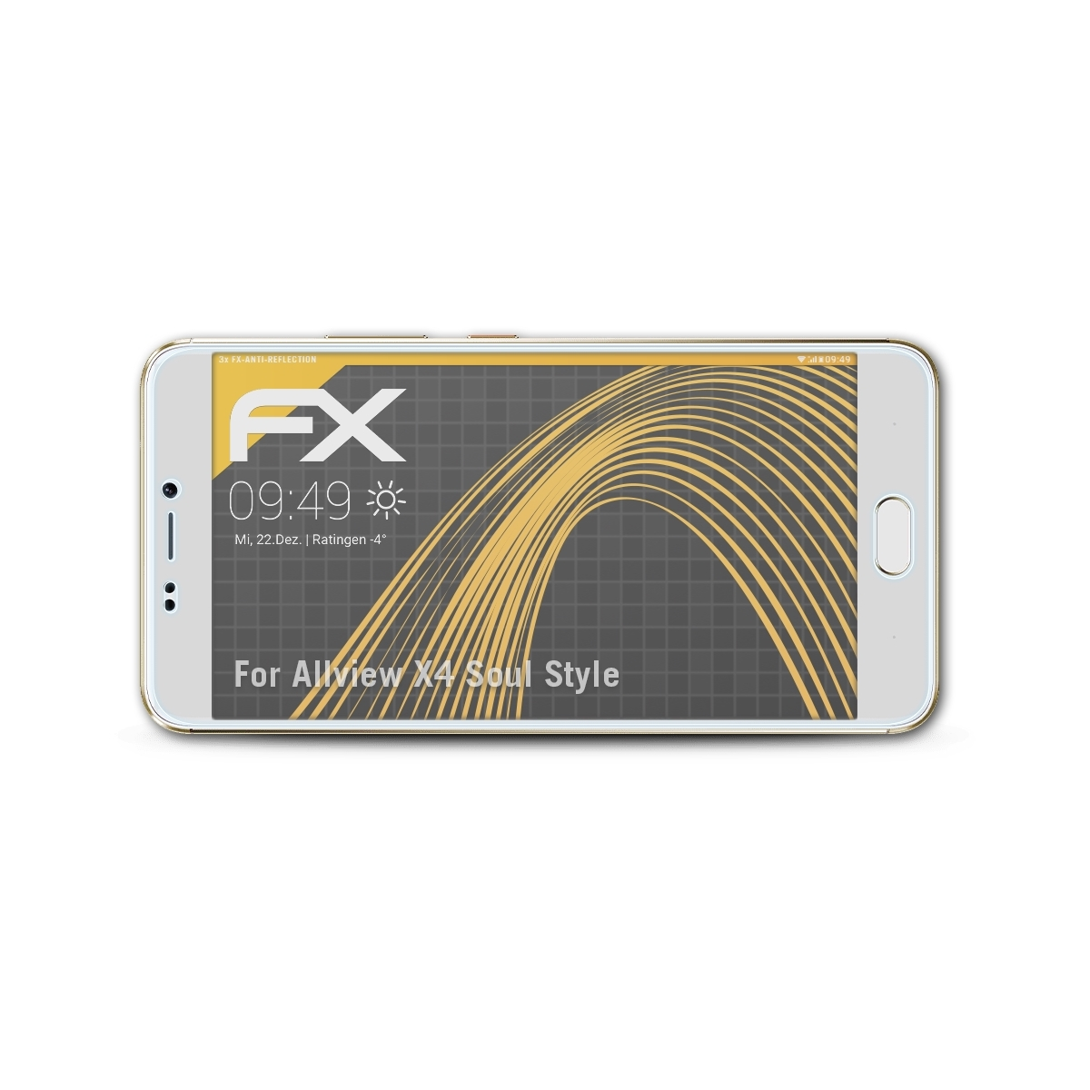 ATFOLIX 3x Displayschutz(für FX-Antireflex Soul Allview Style) X4