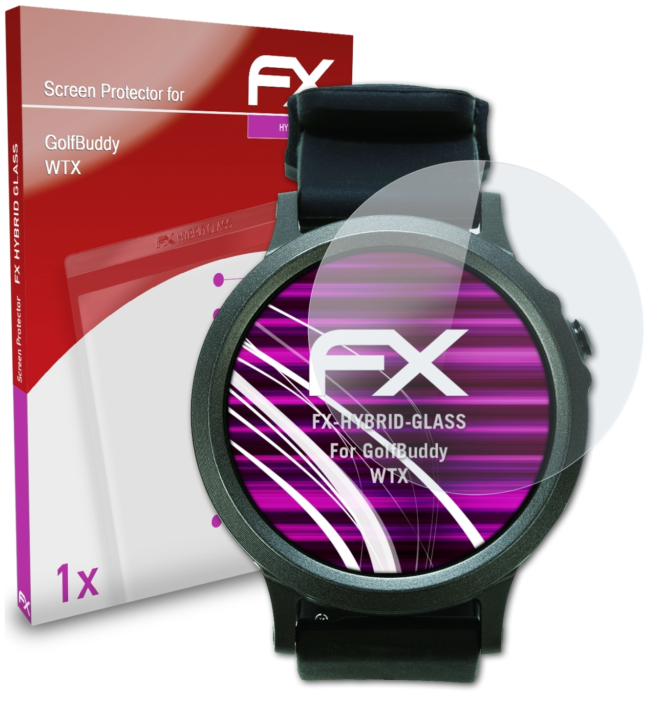 ATFOLIX FX-Hybrid-Glass Schutzglas(für WTX) GolfBuddy