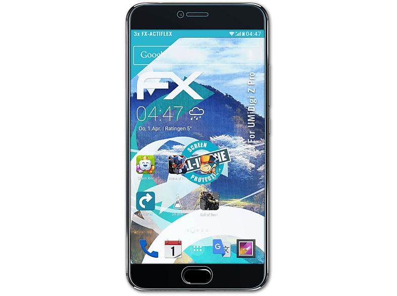 ATFOLIX 3x FX-ActiFleX Displayschutz(für UMiDigi Z Pro)