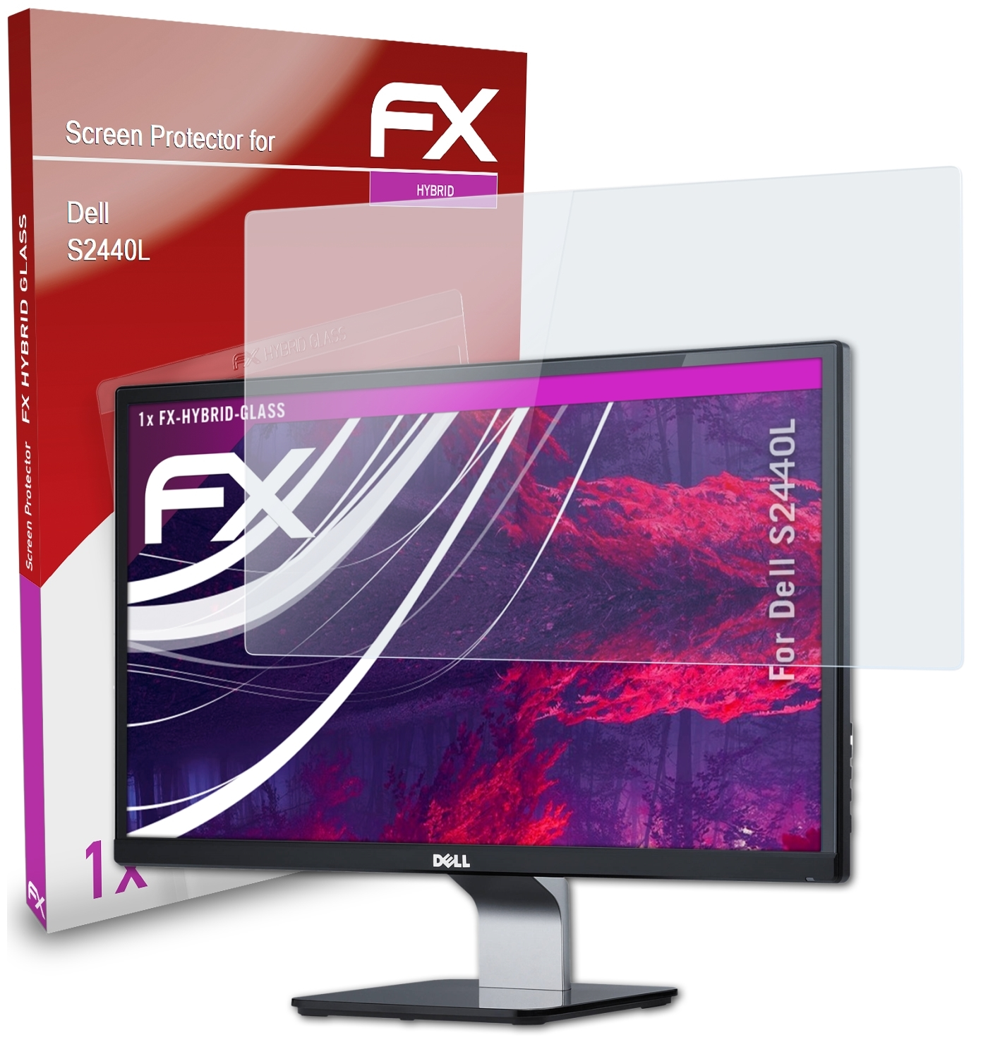 ATFOLIX S2440L) Schutzglas(für FX-Hybrid-Glass Dell